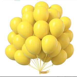 PartyWoo LATEX Yellow Balloon KIT Sizes of  12 Inch 50 PCS Decorations Party